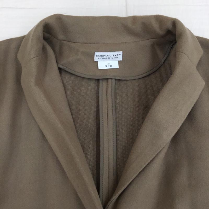 チャオパニックティピー CIAOPANIC TYPY コート コート一般 TYZ1022408A0002 ONE SIZE 無地 茶 / ブラウン /  レディース USED 古着 中古 10142536