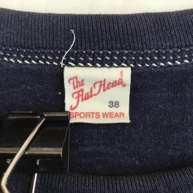 フラットヘッド The Flat Head Tシャツ 半袖 The Flat Head プリントT 半袖 SPORTS WEAR 38 プリント 紺 / ネイビー /  メンズ USED 古着 中古 10129798
