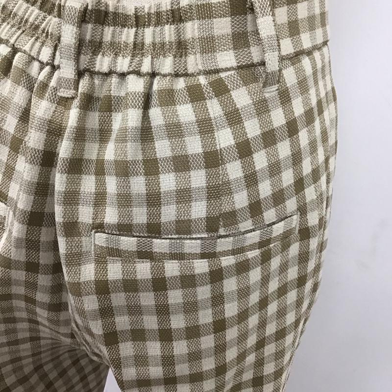 ローリーズファーム LOWRYS FARM パンツ スラックス lf520079ad ギンガムバスケットパンツ フレアパンツ チェックパンツ M チェック ベージュ / ベージュ /  レディース USED 古着 中古 10109213