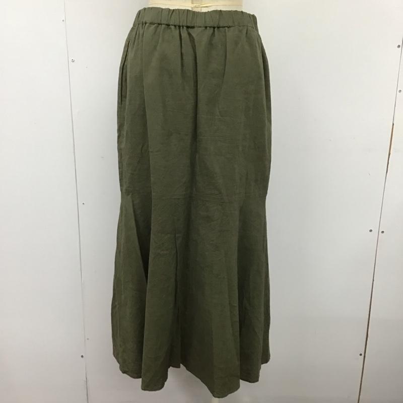ニコアンド niko and... スカート ロングスカート マーメイドスカート M 無地 カーキ / カーキ /  レディース USED 古着 中古 10109131