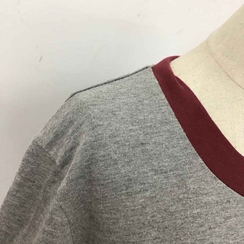 ステューシー STUSSY ワンピース ひざ丈スカート 半袖ワンピース クルーネックワンピース タイトワンピース S ロゴ、文字 灰 / グレー /  レディース USED 古着 中古 10119471