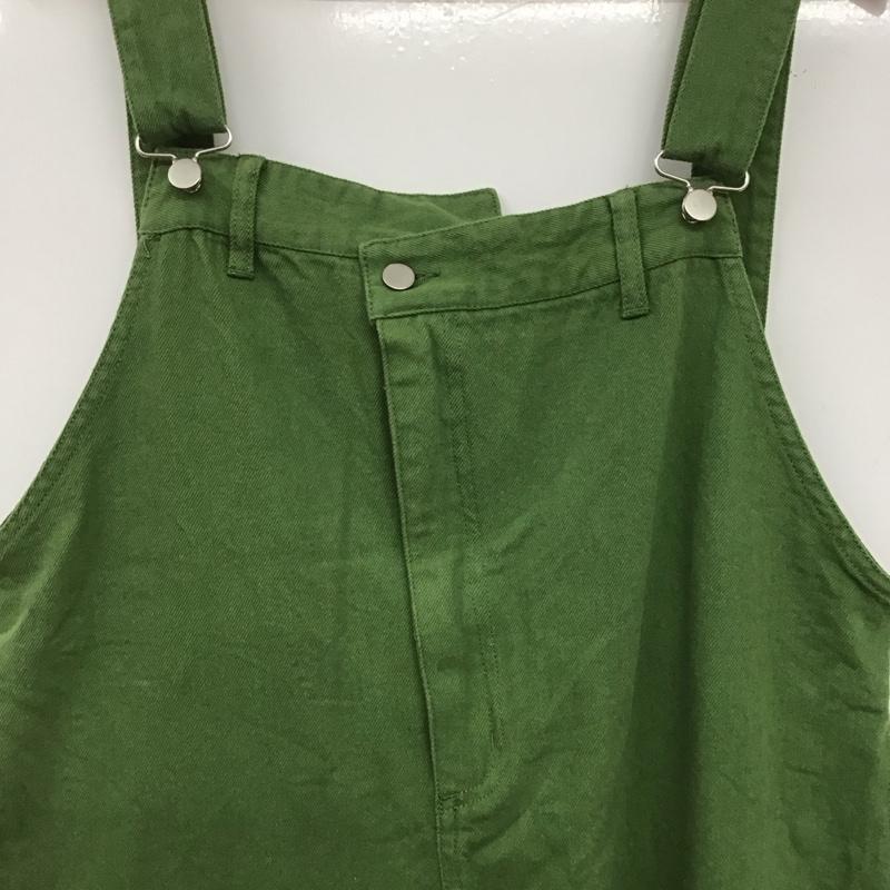 サマンサモスモス SM2 ジャンパースカート ジャンパースカート 2100493 アシメサロペットジャンスカ スリット FREE 無地 カーキ / カーキ /  レディース USED 古着 中古 10144365