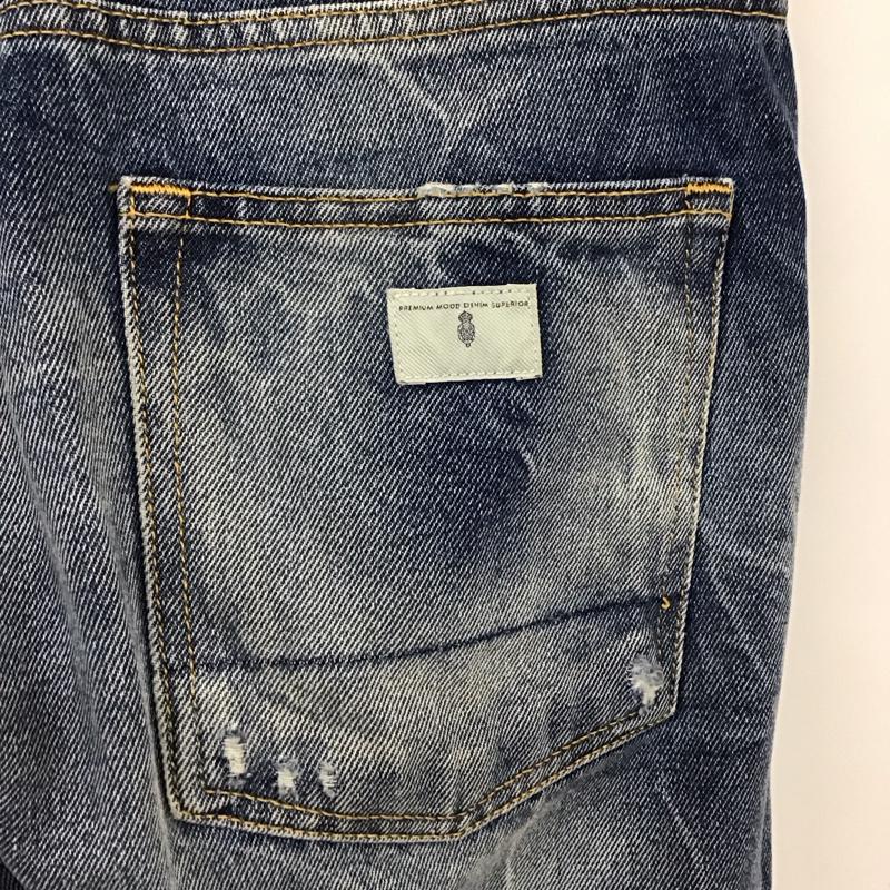 プレミアムムードデニムスーペリア PREMIUM MOOD DENIM SUPERIOR パンツ デニム、ジーンズ イタリア製 30 ダメージ加工 青 / ブルー /  メンズ USED 古着 中古 10113926