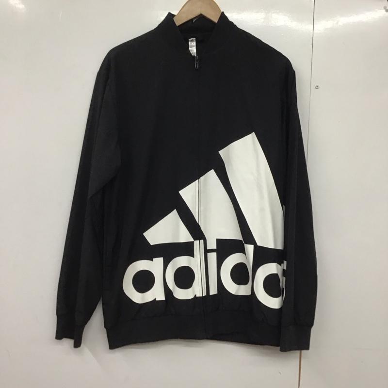 アディダス adidas ジャケット、上着 ジャンパー、ブルゾン hl6923 ボンバージャケットウーブンウィンドブレーカー アウター L ロゴ、文字 黒 / ブラック /  メンズ USED 古着 中古 10141661