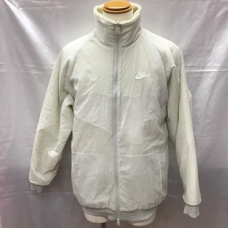 ナイキ NIKE ジャケット、上着 ジャンパー、ブルゾン bq6546-070 SWOOSHFULLZIPJACKET ボアフリースジャケット ジップアップジャケット XL ロゴ、文字 白 / ホワイト /  メンズ USED 古着 中古 10113181