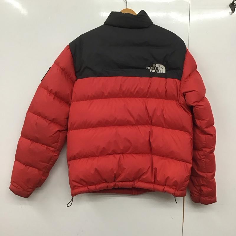 ザノースフェイス THE NORTH FACE ジャケット、上着 ジャンパー、ブルゾン nf0a2zwe NUPTSEJACKET ダウンジャケット アウター M ロゴ、文字 黒 / ブラック / X 赤 / レッド /  メンズ USED 古着 中古 10143258