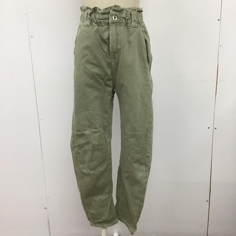 ザラ ZARA パンツ ワークパンツ、ペインターパンツ 5862 152 506 ウエストギャザー 無地 カーキ / カーキ /  レディース USED 古着 中古 10107151