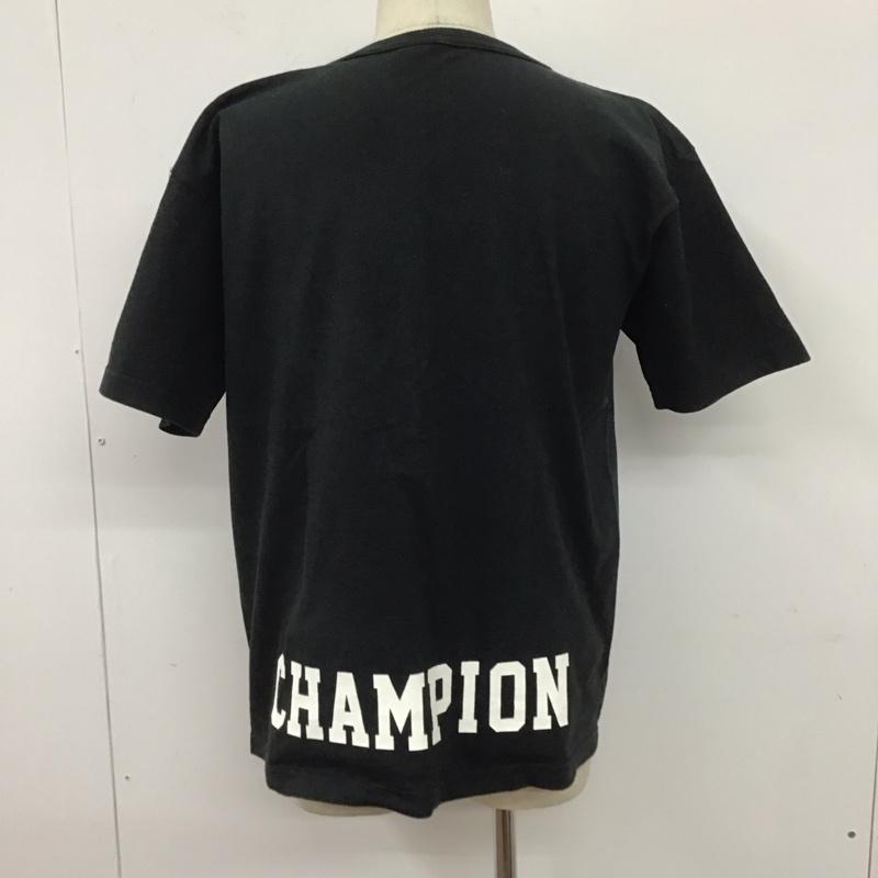 チャンピオン Champion Tシャツ 半袖 L 無地 黒 / ブラック /  メンズ USED 古着 中古 10107997
