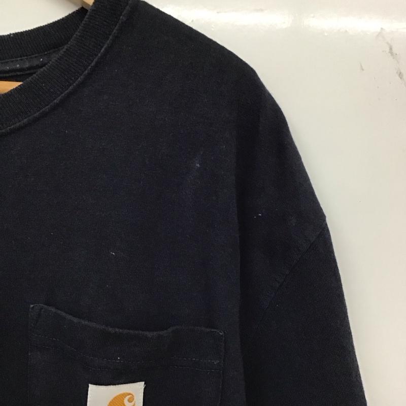 カーハート Carhartt Tシャツ 半袖 L 無地 紺 / ネイビー /  メンズ USED 古着 中古 10134856