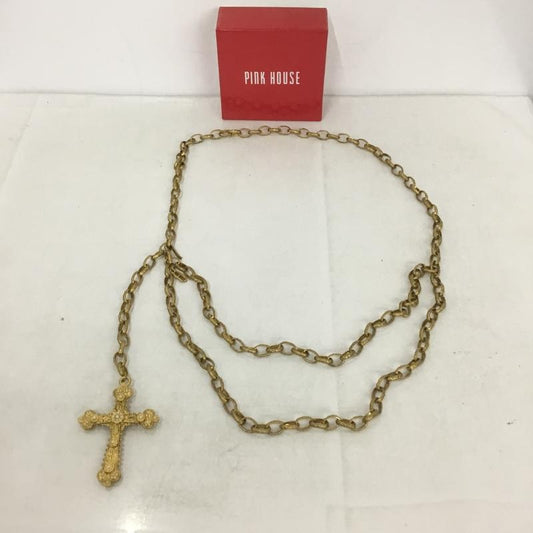 ピンクハウス PINK HOUSE ベルト・バックル ベルト チェーンベルト 十字架 クロス 箱有  金 / ゴールド /  レディース USED 古着 中古 10140613