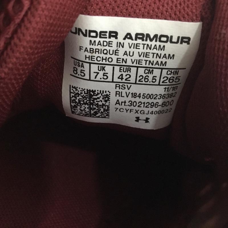 アンダーアーマー UNDER ARMOUR スニーカー スニーカー 3021296-600 26.5cm 26.5cm ロゴ、文字 赤 / レッド /  メンズ USED 古着 中古 10143646