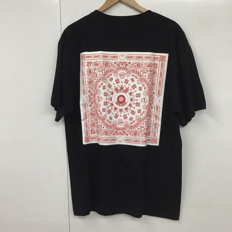 イグザンプル EXAMPLE Tシャツ 半袖 半袖カットソー プリントTシャツ クルーネックカットソー XL プリント 黒 / ブラック /  メンズ USED 古着 中古 10131230