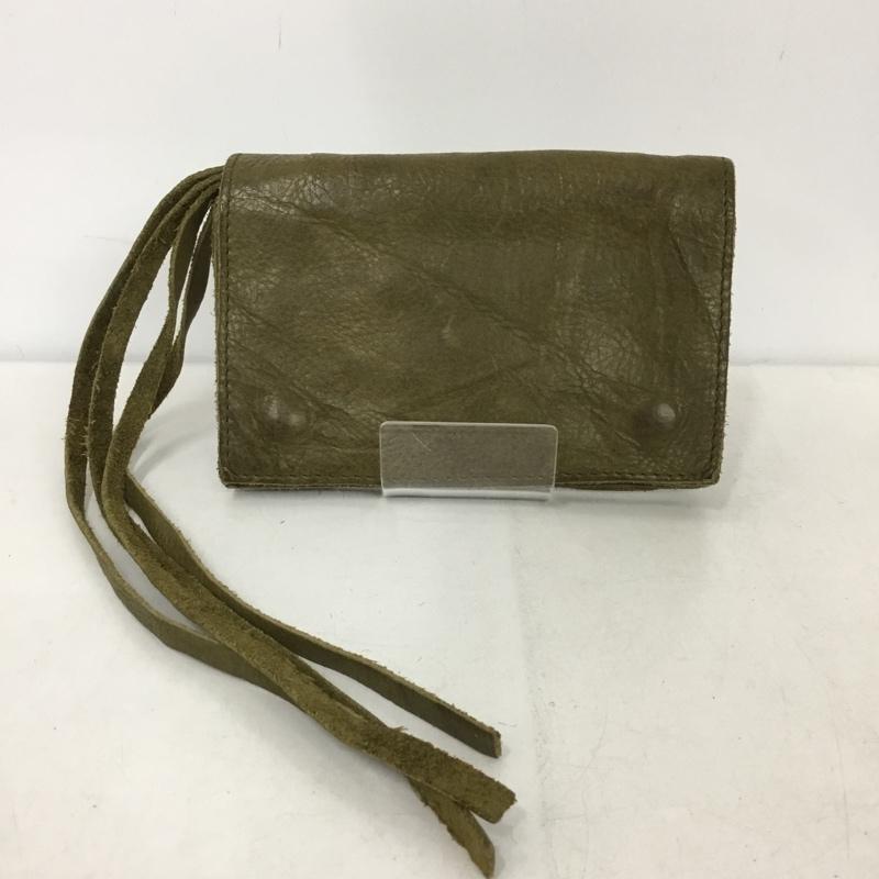 ディーゼル DIESEL 財布 二つ折り レザー 無地 カーキ / カーキ /  メンズ USED 古着 中古 10145161