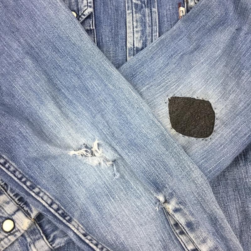 ブルーブルー BLUE BLUE シャツ、ブラウス 長袖 デニムシャツ ウエスタンシャツ 2 無地 青 / ブルー /  メンズ USED 古着 中古 10116083