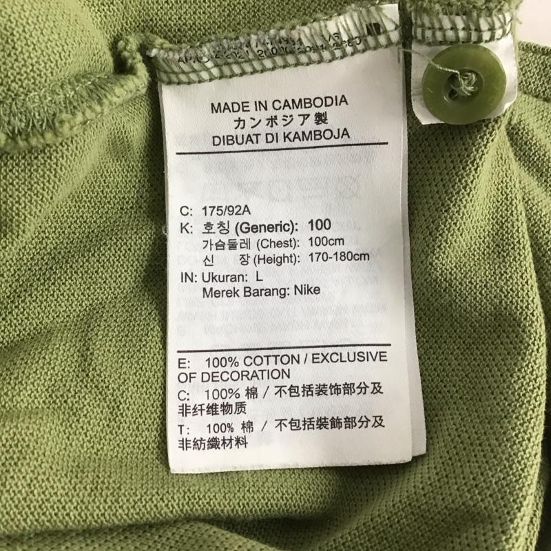 ナイキ NIKE ポロシャツ 半袖 909747-334 ポロシャツPQマッチアップポロ 半袖ポロシャツ L ロゴ、文字 緑 / グリーン /  メンズ USED 古着 中古 10138724