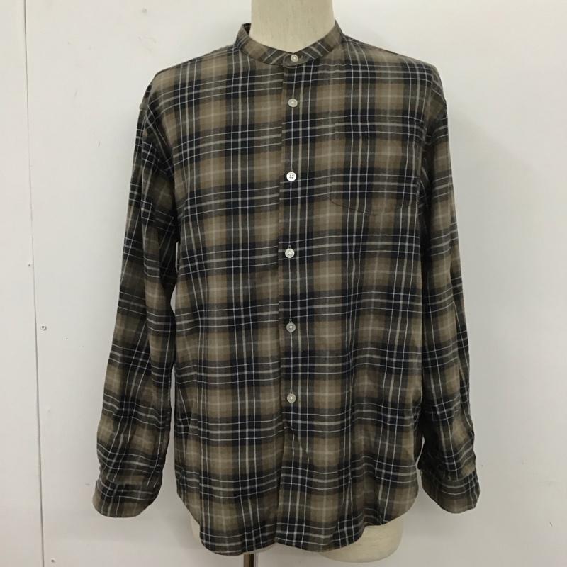 アーバンリサーチドアーズ URBAN RESEARCH DOORS シャツ、ブラウス 長袖 dr27-13x755 ネルバンドカラーシャツ ノーカラーシャツ チェックシャツ M チェック マルチカラー / マルチカラー /  メンズ USED 古着 中古 10110217