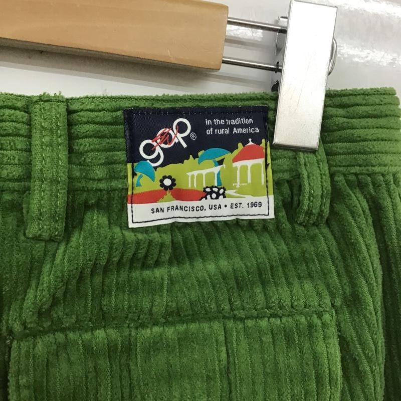 ギャップ GAP パンツ デニム、ジーンズ コーデュロイワイドパンツ seanwotherspoon コラボ カジュアルパンツ 総柄 29インチ ロゴ、文字 緑 / グリーン /  メンズ USED 古着 中古 10105833