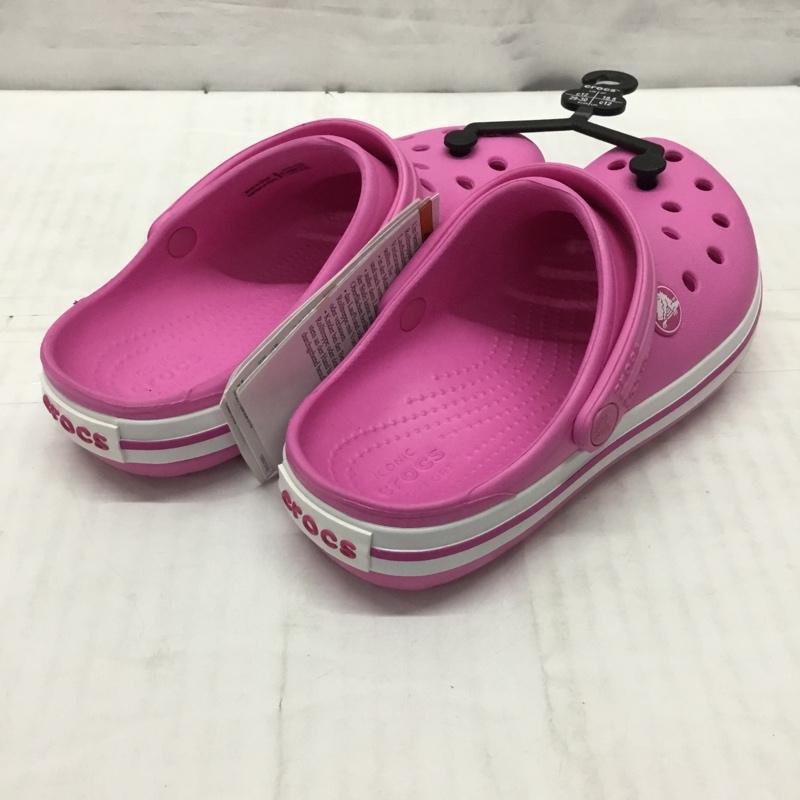 クロックス crocs シューズ シューズ crocbamd clog k 18.5cm 18.5cm 無地 桃 / ピンク /  ガールズ USED 古着 中古 10122297