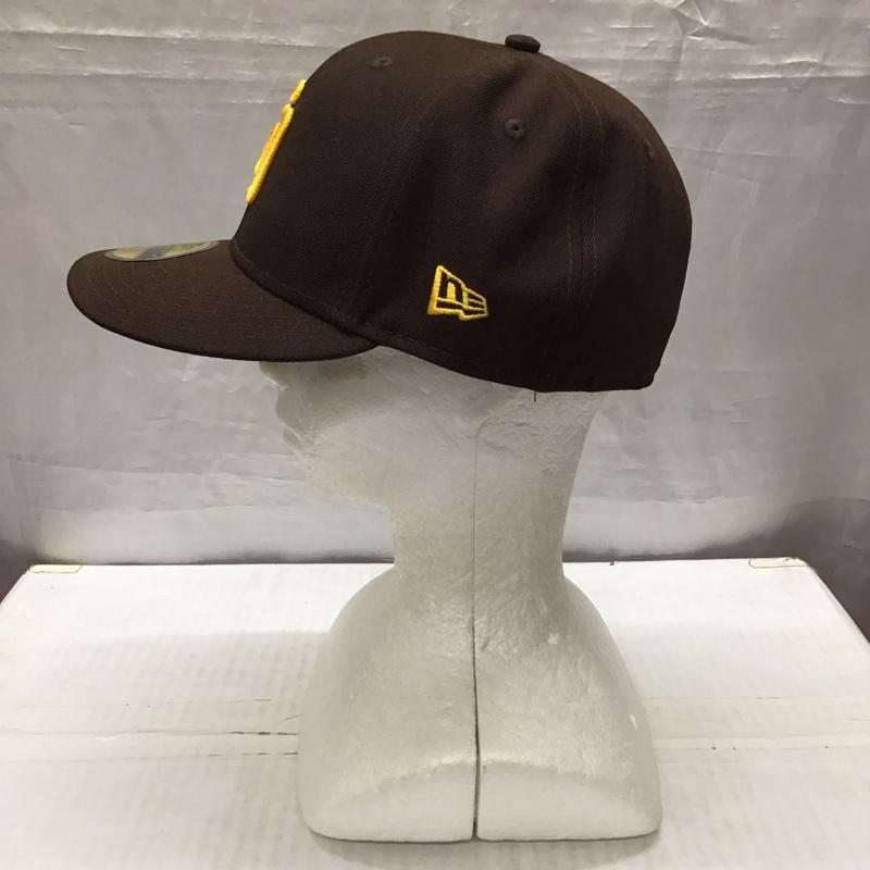 ニューエラ NEW ERA 帽子 キャップ 59FIFTY MLBオンフィールド サンディエゴ・パドレス ゲーム ロゴ、文字 茶 / ブラウン /  メンズ USED 古着 中古 10117958