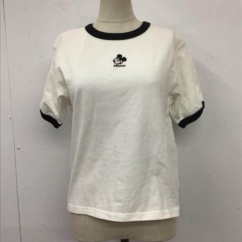 ヘザー Heather Tシャツ 半袖 HE063285TS ミッキー ディズニー FREE キャラクター 白 / ホワイト / X 黒 / ブラック /  レディース USED 古着 中古 10109726