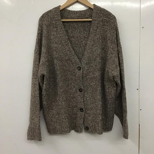 レイカズン Ray Cassin カーディガン 長袖 223522 Vネック FREE 無地 茶 / ブラウン /  レディース USED 古着 中古 10139129