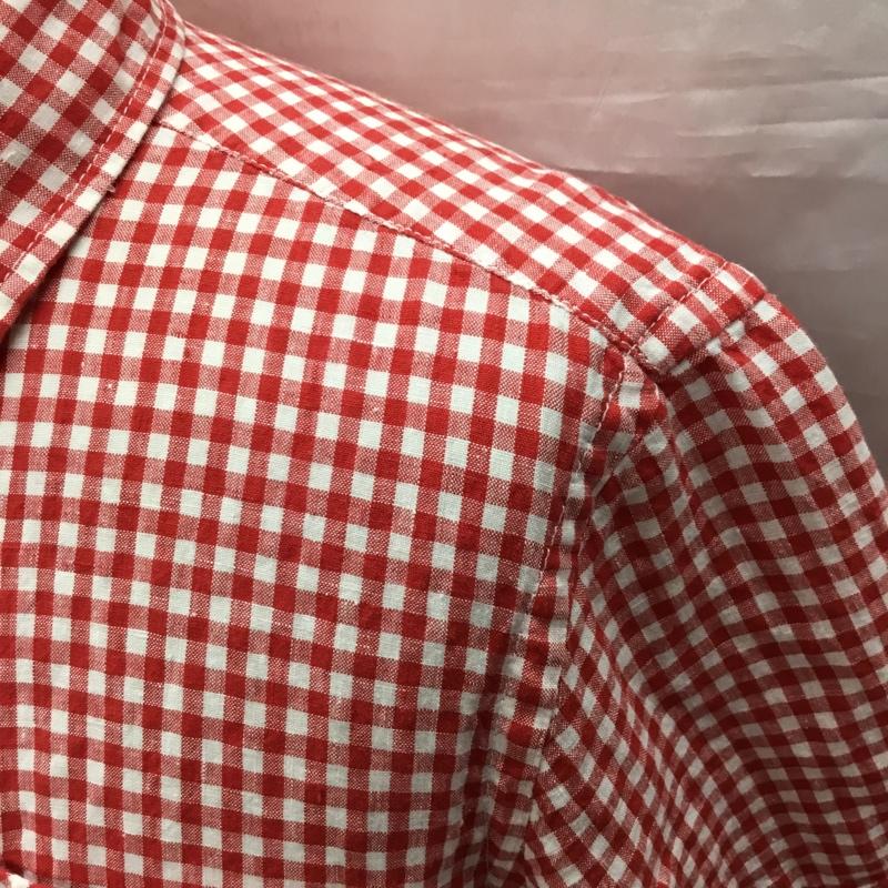 バーバリーブラックレーベル BURBERRY BLACK LABEL シャツ、ブラウス 半袖 半袖シャツ カラーシャツ 半袖カットソー チェックシャツ 3 チェック 白 / ホワイト / X 赤 / レッド /  メンズ USED 古着 中古 10119399