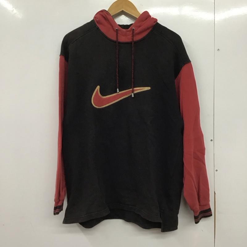 ナイキ NIKE パーカー 長袖 長袖パーカー プルオーバーパーカー スウェット 古着 M ロゴ、文字 黒 / ブラック /  メンズ USED 古着 中古 10144764