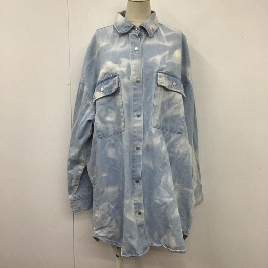 ジーナシス JEANASIS シャツ、ブラウス 長袖 js063924aa BIGシャツ ジャケット 長袖シャツ デニムシャツ 34 無地 インディゴ / インディゴ /  レディース USED 古着 中古 10107087