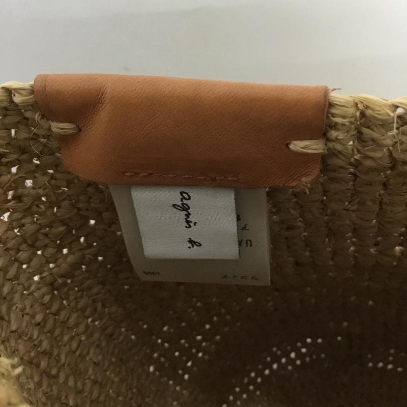 アニエス・ベー agnes b. ハンドバッグ ハンドバッグ UAX02-01 TANAラフィアトートバッグ ロゴ、文字 ベージュ / ベージュ /  レディース USED 古着 中古 10142091