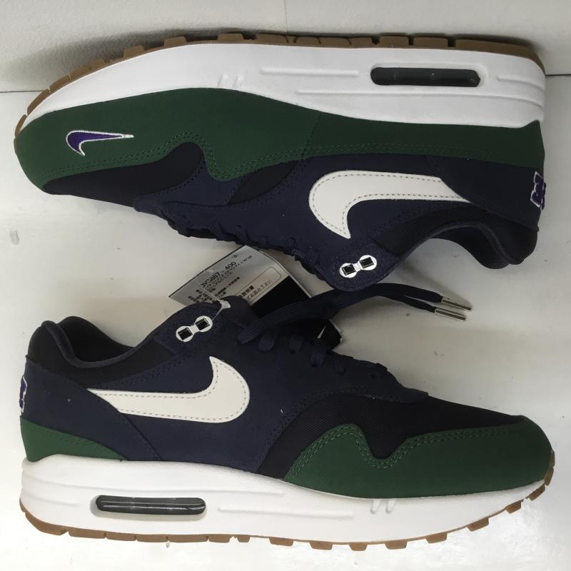 ナイキ NIKE スニーカー スニーカー WMNS AIR MAX 1  87 QS ウィメンズ エア マックス 1  87 QS DV3887-400 タグ付 26.0cm ロゴ、文字 紺 / ネイビー / X 緑 / グリーン /  メンズ USED 古着 中古 10107074