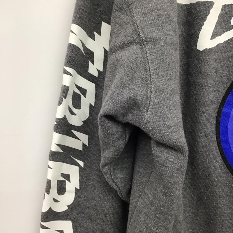 ステューシー STUSSY パーカー 長袖 長袖パーカー プルオーバーパーカー スウェット XL ロゴ、文字 灰 / グレー /  メンズ USED 古着 中古 10141653