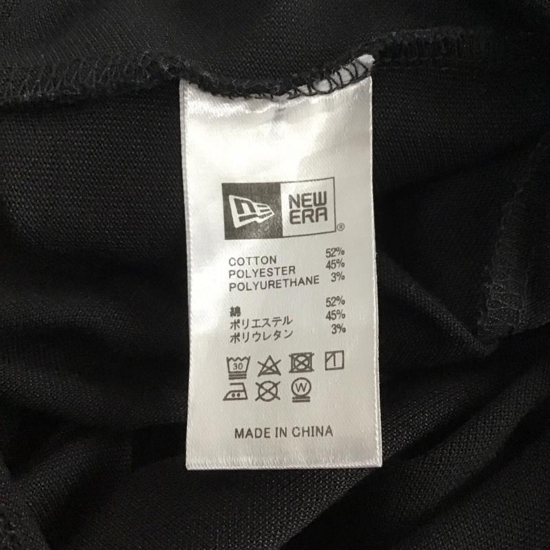 ニューエラ NEW ERA Tシャツ 半袖 半袖カットソー 無地Tシャツ スタンドネックカットソー XL ロゴ、文字 黒 / ブラック /  メンズ USED 古着 中古 10132340
