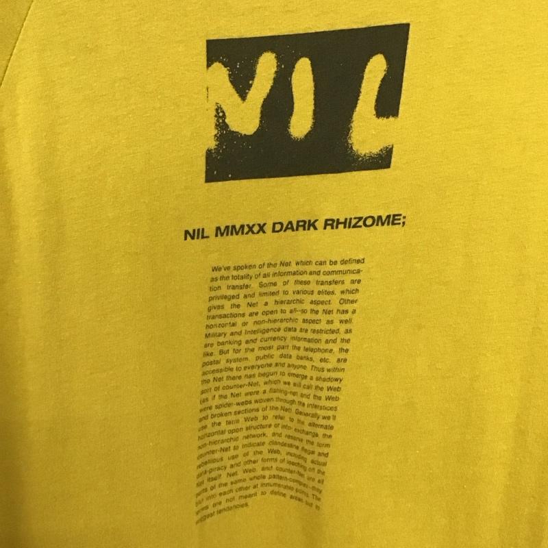 ニルズ NILoS Tシャツ 半袖 半袖カットソー プリントTシャツ クルーネックカットソー 1 ロゴ、文字 黄 / イエロー /  メンズ USED 古着 中古 10131549