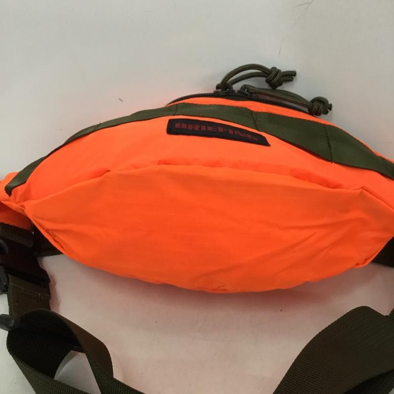 ブリーフィング BRIEFING ウエストバッグ ウエストバッグ BRM181204-040-001 ヒップバッグ ボディバッグ MINI POD SL PACKBLE 折りたたみ ロゴ、文字 橙 / オレンジ /  メンズ USED 古着 中古 10145168