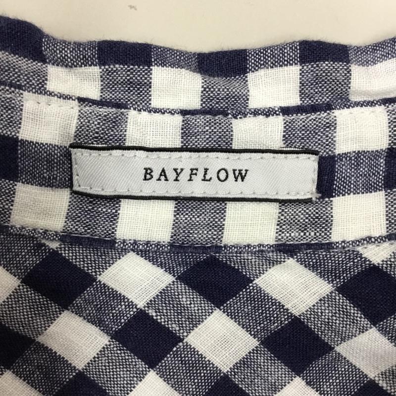 ベイフロー BAYFLOW シャツ、ブラウス 長袖 長袖シャツ カラーシャツ ポケットシャツ 長袖カットソー チェックシャツ 3 チェック 白 / ホワイト / X 青 / ブルー /  メンズ USED 古着 中古 10117718