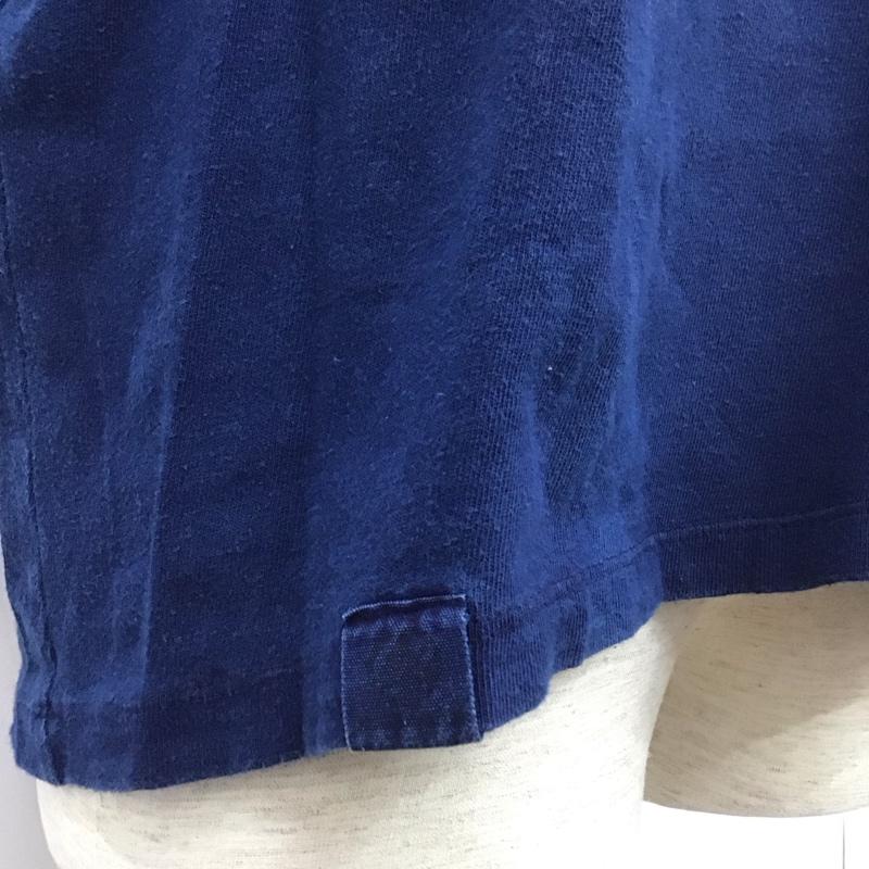 桃太郎ジーンズ MOMOTARO JEANS Tシャツ 半袖 半袖カットソー プリントTシャツ クルーネックカットソー XL ロゴ、文字 紺 / ネイビー /  メンズ USED 古着 中古 10107129