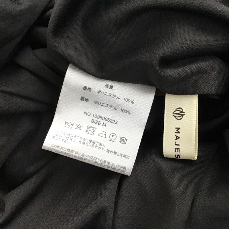 マジェスティックレゴン MAJESTIC LEGON ワンピース ロングスカート 1096065223 ボウタイプリーツフラワーワンピ M 総柄 X 花柄 黒 / ブラック /  レディース USED 古着 中古 10121184