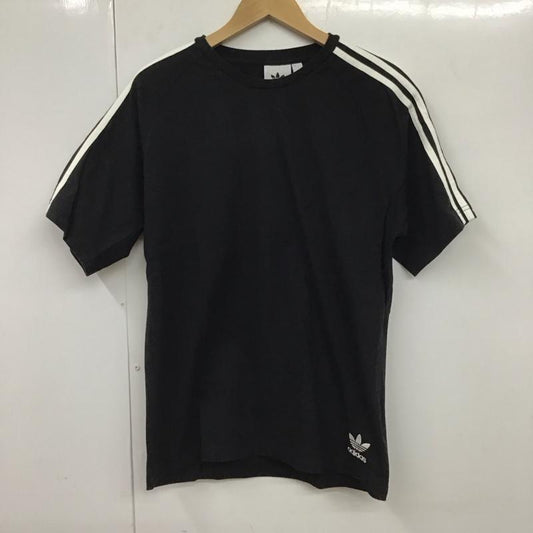 アディダス adidas Tシャツ 半袖 cw5058 キューレーテッドティーラグランTシャツ 半袖カットソー クルーネックカットソー M ロゴ、文字 黒 / ブラック /  メンズ USED 古着 中古 10130931