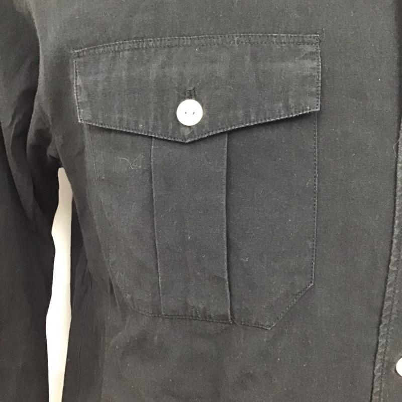 ナンバーナイン NUMBER (N)INE シャツ、ブラウス 長袖 裏地リバティー 宮下貴裕 2 無地 黒 / ブラック /  メンズ USED 古着 中古 10114743