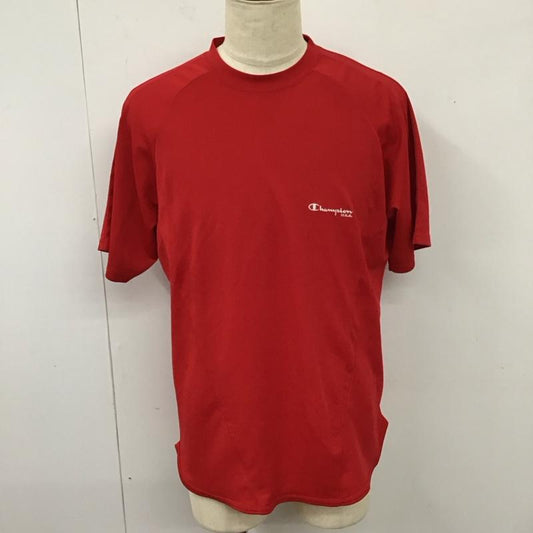 チャンピオン Champion Tシャツ 半袖 L ロゴ、文字 赤 / レッド /  メンズ USED 古着 中古 10116808
