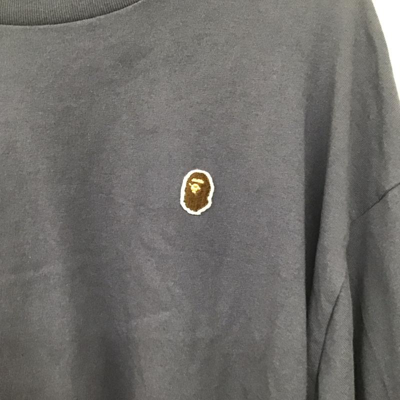 アベイシングエイプ A BATHING APE カットソー 長袖 長袖カットソー 無地カットソー クルーネック M ロゴ、文字 紫 / パープル /  メンズ USED 古着 中古 10132083