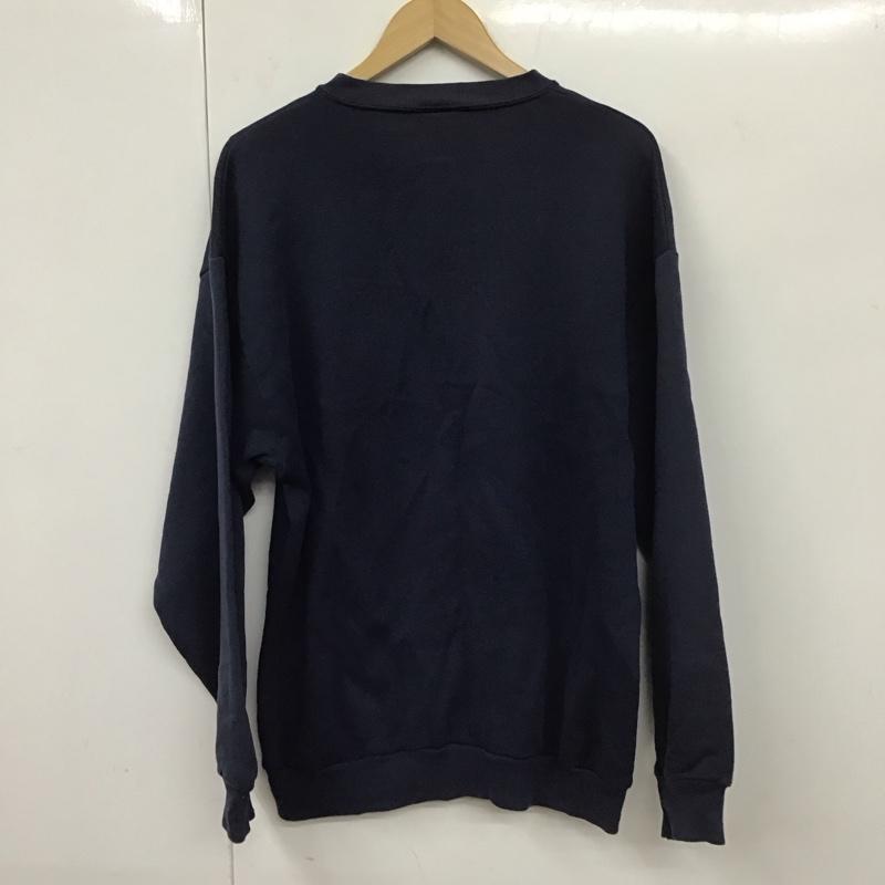 古着 USED トレーナー 長袖 L ロゴ、文字 X プリント 紺 / ネイビー /  メンズ USED 古着 中古 10131069