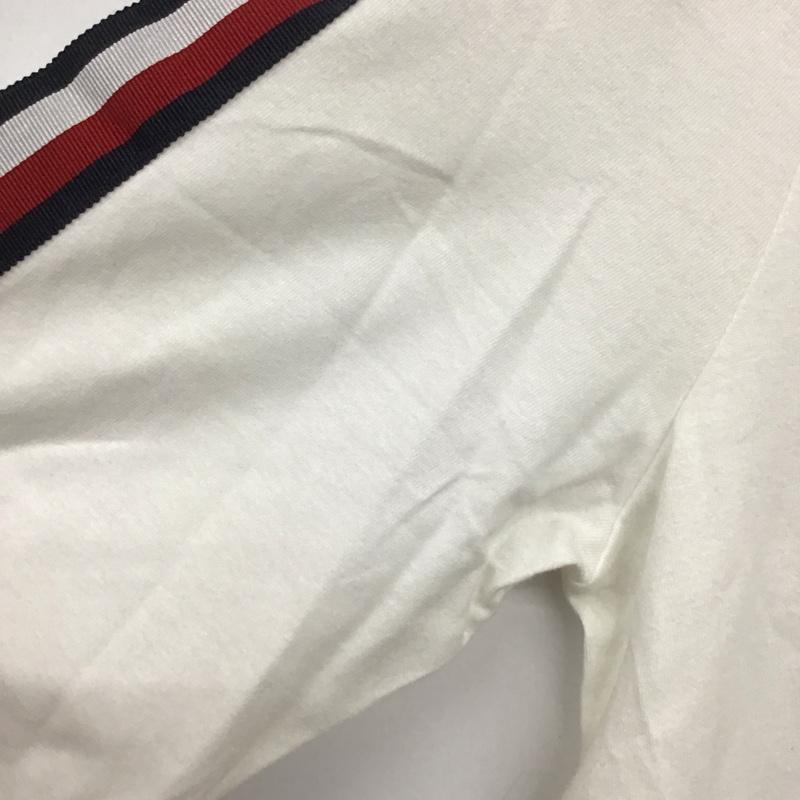 トミーヒルフィガー TOMMY HILFIGER カットソー 長袖 長袖カットソー プリントカットソー クルーネック S ロゴ、文字 白 / ホワイト /  メンズ USED 古着 中古 10132568