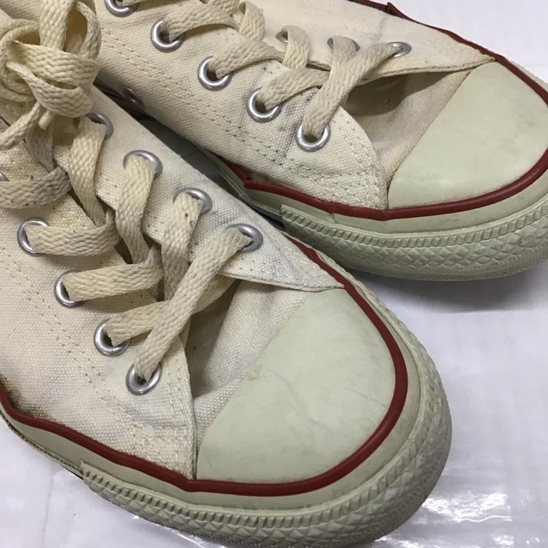 コンバース CONVERSE スニーカー スニーカー M9165 ALL STAR OX 25cm 25.0cm ロゴ、文字 アイボリー / アイボリー /  レディース USED 古着 中古 10118783