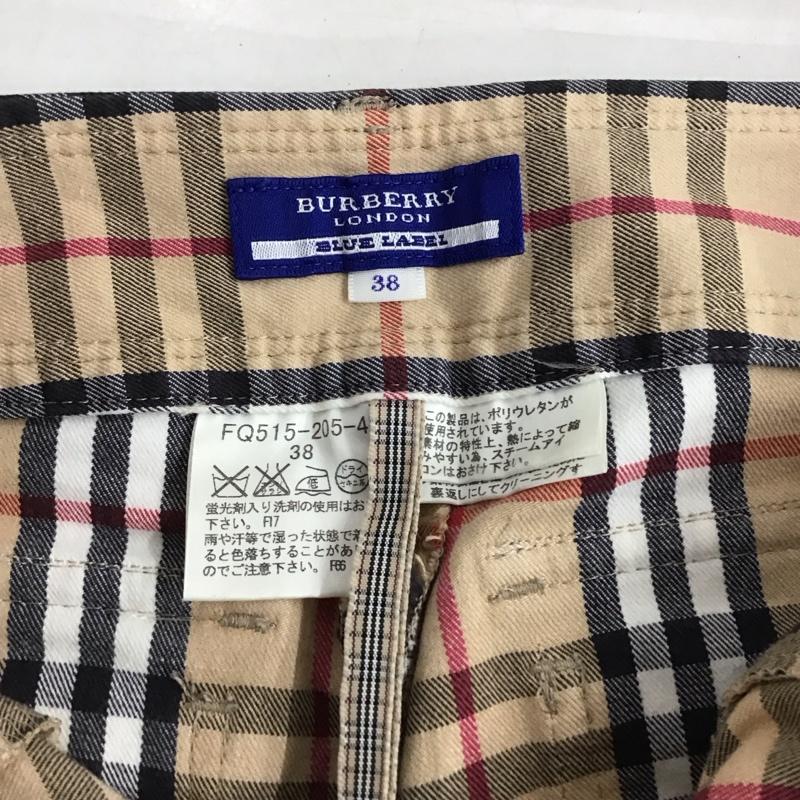 バーバリーブルーレーベル BURBERRY BLUE LABEL パンツ ショートパンツ ハーフパンツ 38 チェック マルチカラー / マルチカラー /  レディース USED 古着 中古 10141286