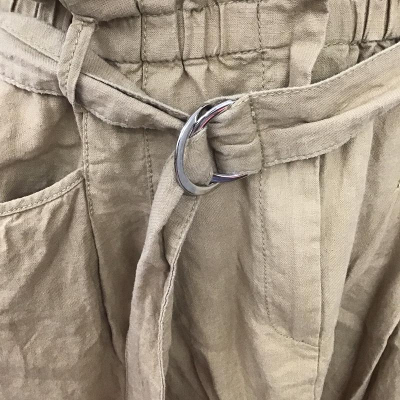 ザラ ZARA スカート ひざ丈スカート ベルト付き L 無地 ベージュ / ベージュ /  レディース USED 古着 中古 10108585