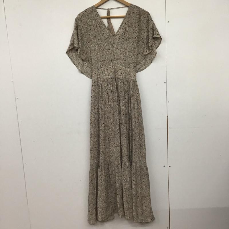 ローズバッド ROSE BUD ワンピース ロングスカート 半袖ロングワンピース フレアスカート ウエスト切り替え FREE プリント マルチカラー / マルチカラー /  レディース USED 古着 中古 10147896