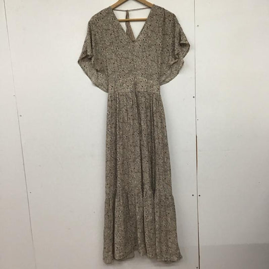 ローズバッド ROSE BUD ワンピース ロングスカート 半袖ロングワンピース フレアスカート ウエスト切り替え FREE プリント マルチカラー / マルチカラー /  レディース USED 古着 中古 10147896