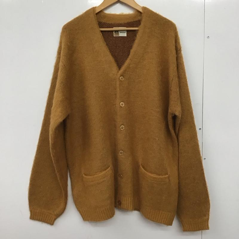 タウンクラフト TOWNCRAFT カーディガン 長袖 長袖ニットカーディガン 前ボタン ノーカラー L 無地 キャメル / キャメル /  メンズ USED 古着 中古 10147866