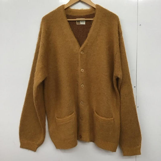 タウンクラフト TOWNCRAFT カーディガン 長袖 長袖ニットカーディガン 前ボタン ノーカラー L 無地 キャメル / キャメル /  メンズ USED 古着 中古 10147866